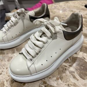 Women's Alexander McQueen White and Black Sneakers